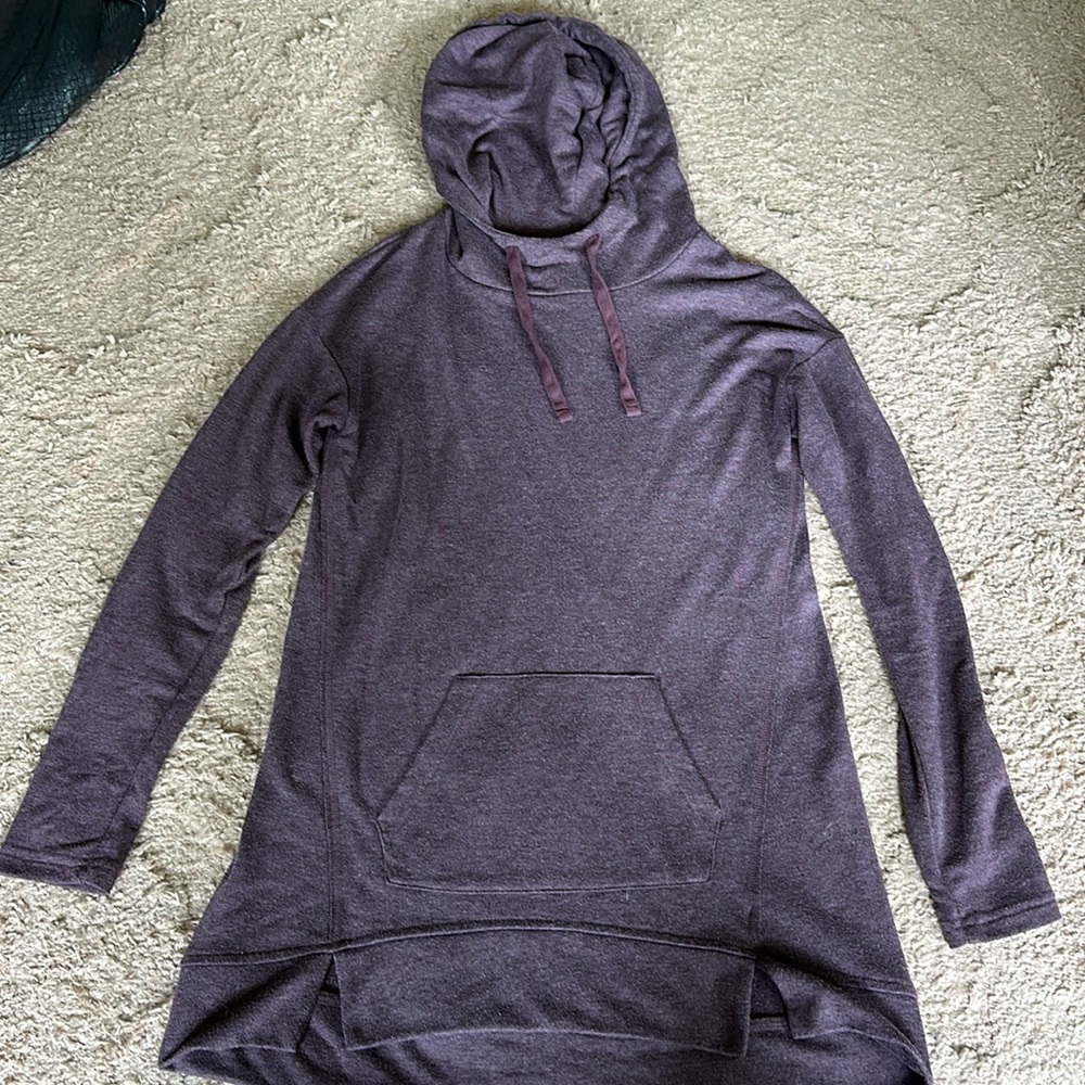 Purple hooded sweatshirt